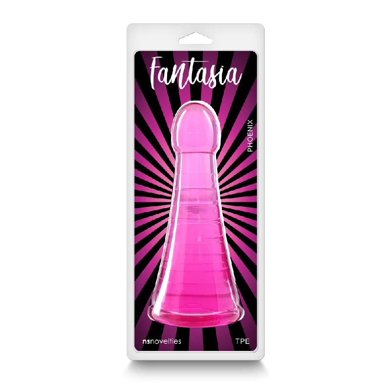 dildo girth features-Fantasia Phoenix Jelly Dildo Pink