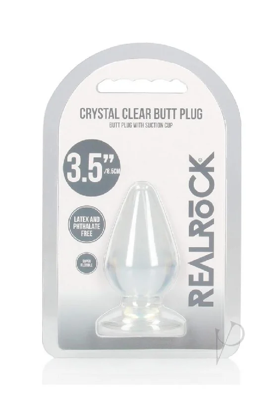 anal toys with sleek tip-Realrock Crystal Anal Plug 3.5 Tra