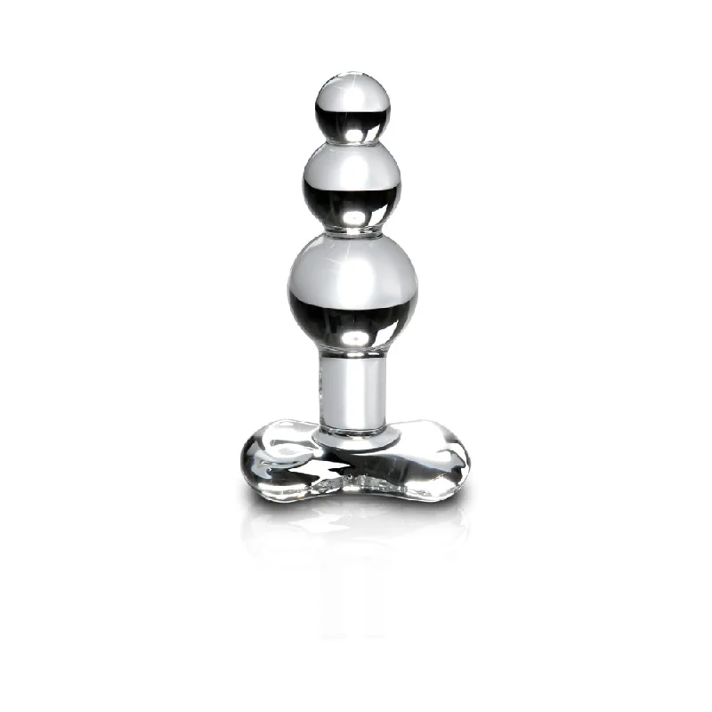 anal toys with easy grip-Icicles No 47 Beaded Glass Anal Plug