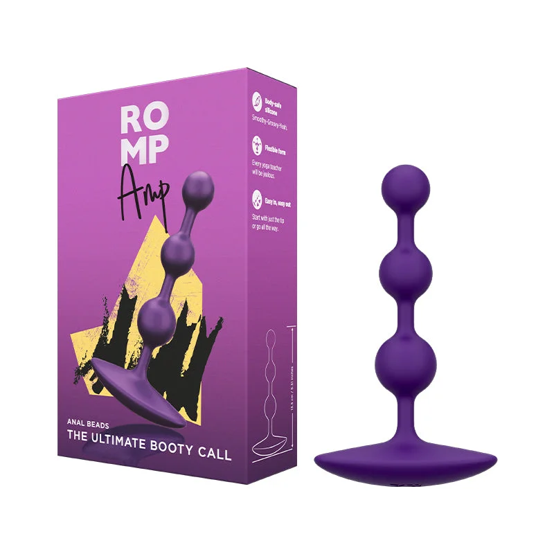 anal toys for discreet relaxation-ROMP Amp Silicone Anal Plug Dark Purple