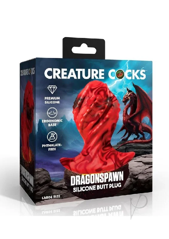 anal toys with bold design-Creature Cock Dragonspawn Plug Lg Red