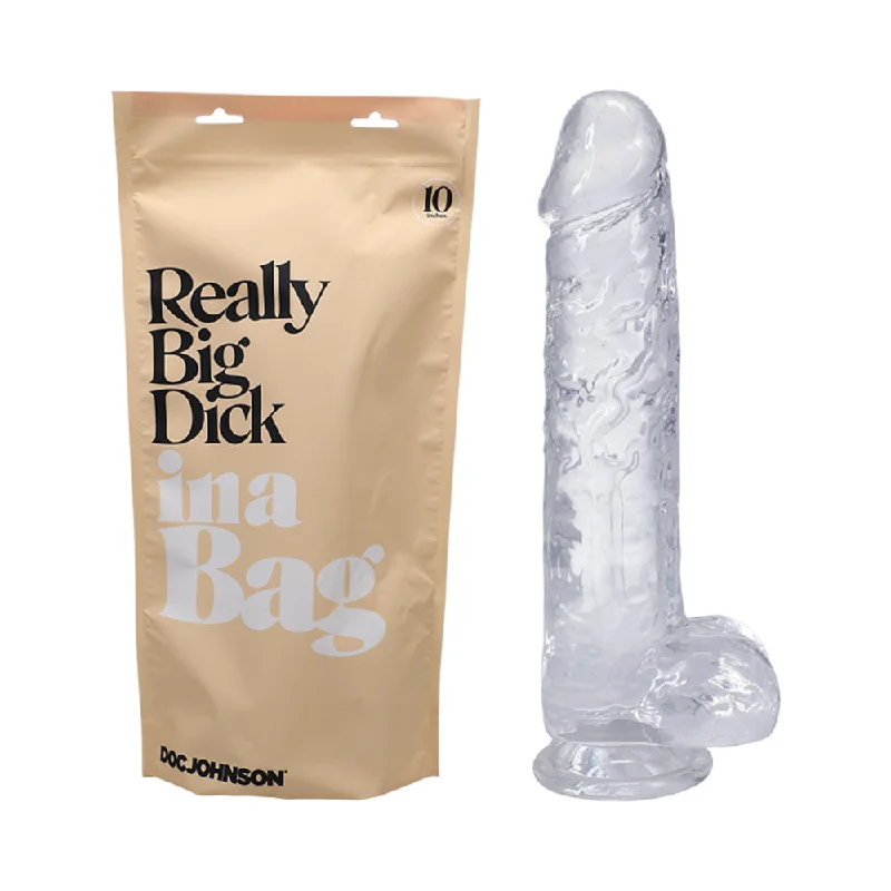 dildo artisan guide-Doc Johnson Really Big Dick In A Bag 10 in. Dildo Clear