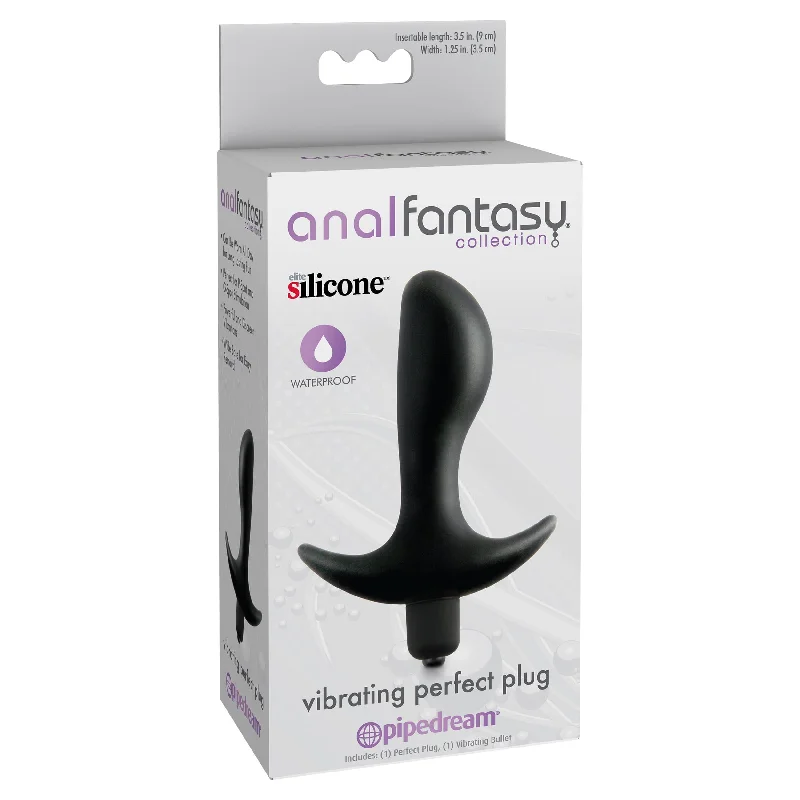 anal toys with easy finish-Pipedream - Anal Fantasy Collection Vibrating Perfect Butt Plug (Black)